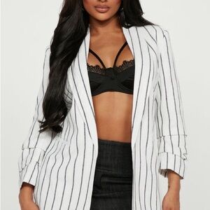Fashion Nova Pin Striped Blazer